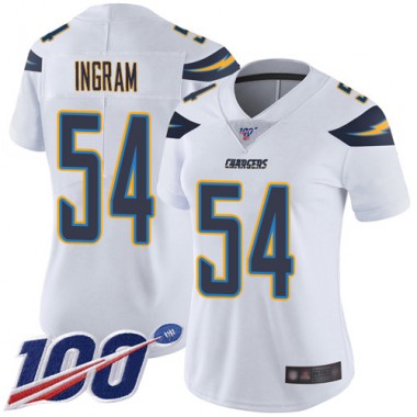 Los Angeles Chargers NFL Football Melvin Ingram White Jersey Women Limited #54 Road 100th Season Vapor Untouchable->youth nfl jersey->Youth Jersey